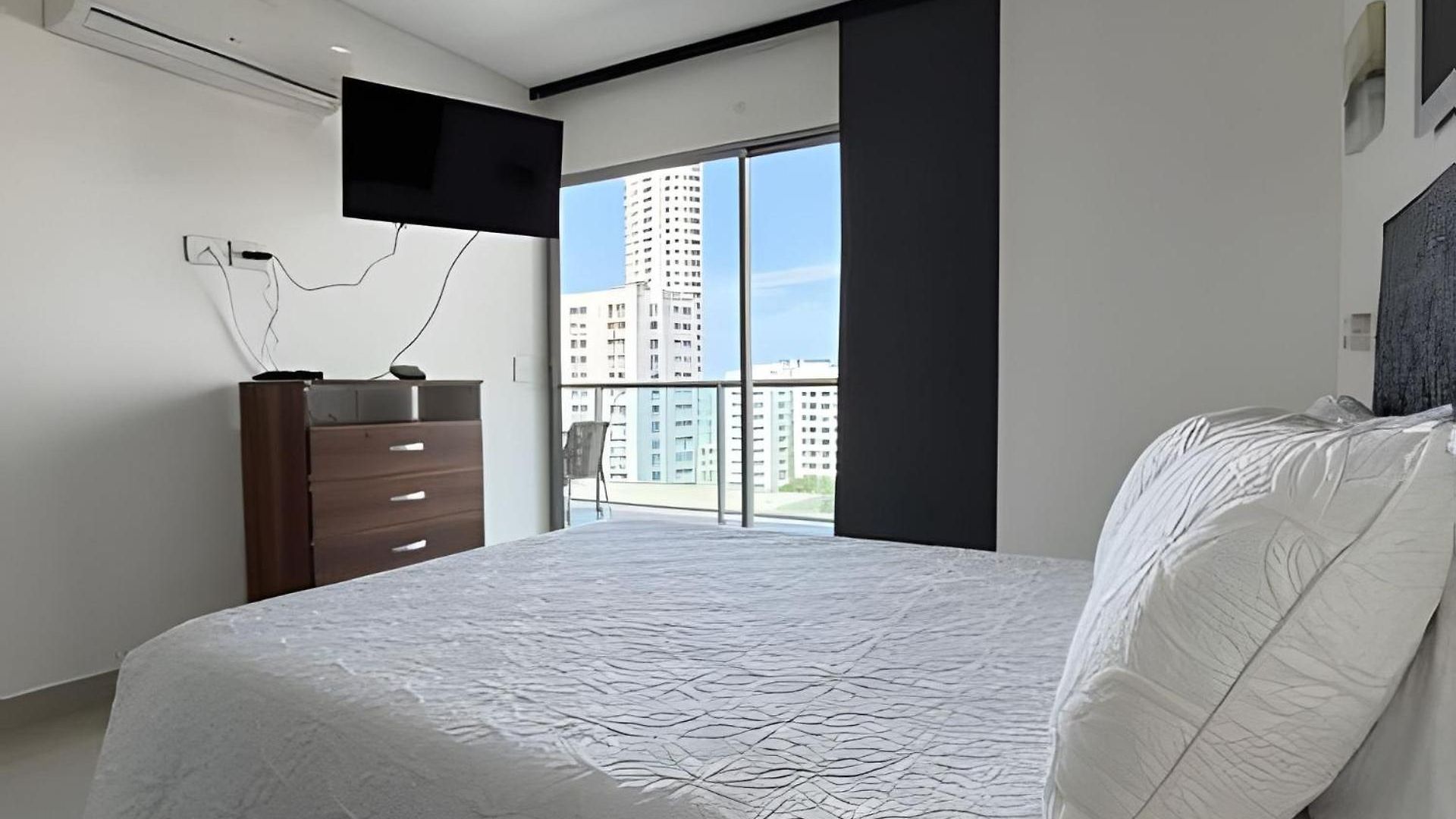 Hermoso Apto De 1 Hab Con Vista Al Mar - Piso 10 Apartamento Cartagena