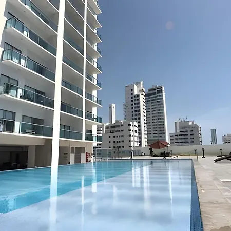 Hermoso Apto De 1 Hab Con Vista Al Mar - Piso 10 Cartagena