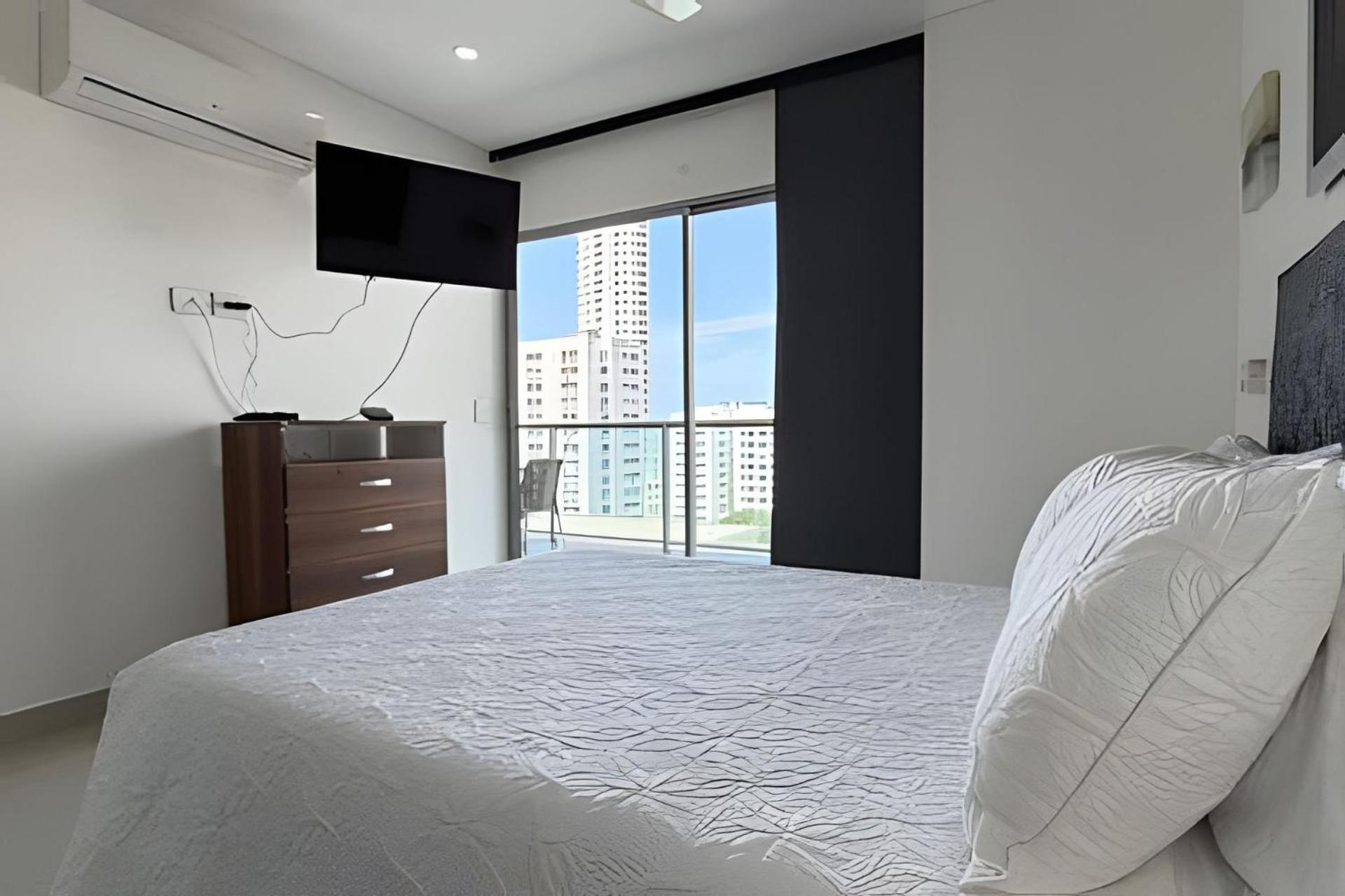 Hermoso Apto De 1 Hab Con Vista Al Mar - Piso 10 Apartamento Cartagena