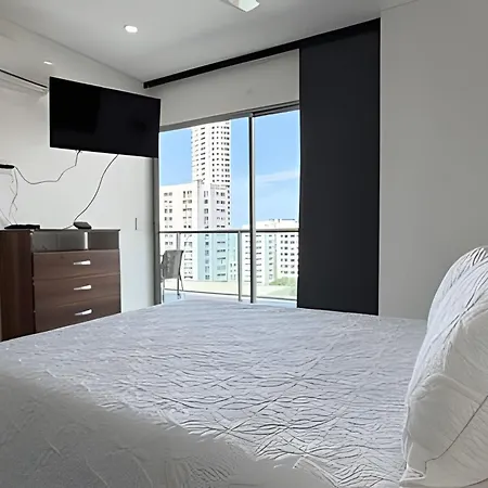 Hermoso Apto De 1 Hab Con Vista Al Mar - Piso 10 Apartamento Cartagena