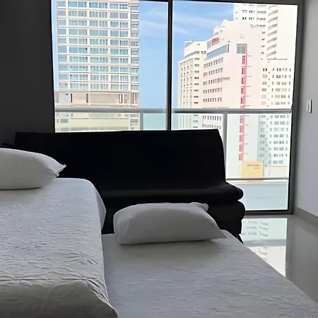 Apartamento Hermoso Apto De 1 Hab Con Vista Al Mar - Piso 10 Cartagena